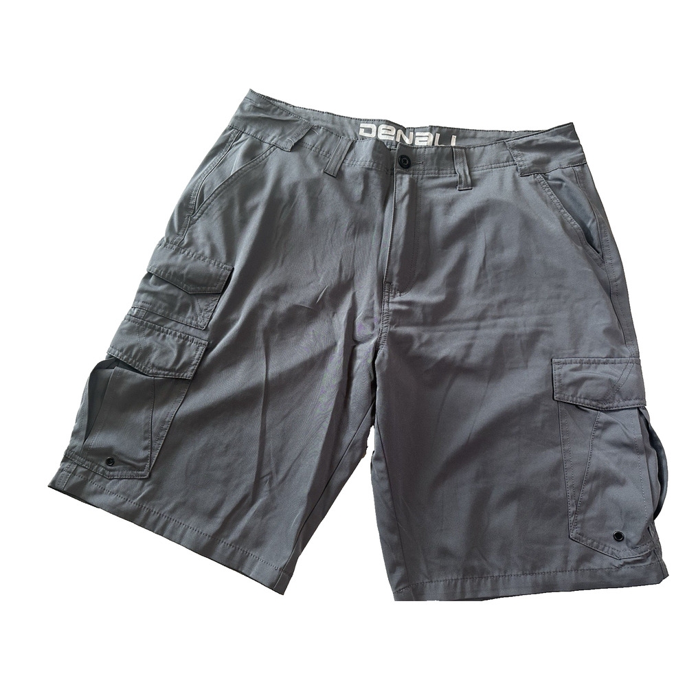 Denali Cargo Shorts Sz 36 Shark Grey Flex Outdoor Gorpcore Hiking Surf Beach